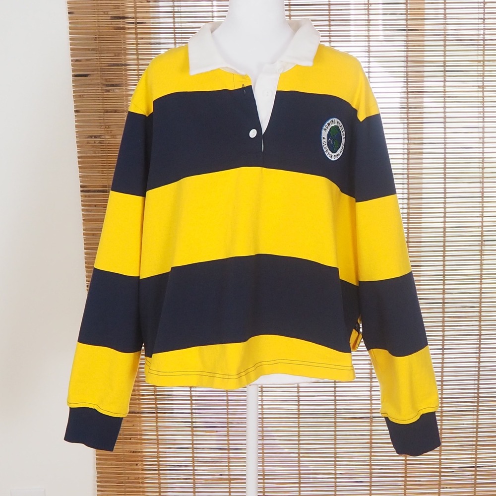 Rowing Blazers x Target Rugby Shirt‎ Women's 1X Striped Cropped Long Sleeve